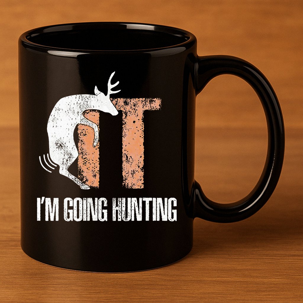 Deer Fuck It I Am Going Hunting 11oz C Handle Ceramic Mug
