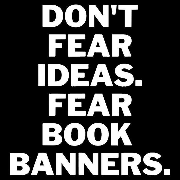 Don't Fear Ideas. Fear Book Banners Flexfit Unipanel Trucker Cap