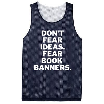 Don't Fear Ideas. Fear Book Banners Mesh Reversible Basketball Jersey Tank