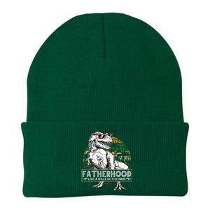 Dinosaur Fatherhood Is A Walk In The Park Fathers Knit Cap Winter Beanie