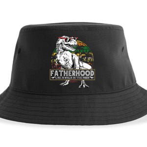 Dinosaur Fatherhood Is A Walk In The Park Fathers Sustainable Bucket Hat