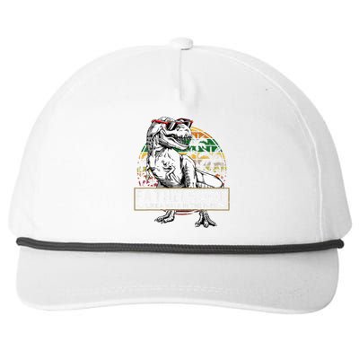 Dinosaur Fatherhood Is A Walk In The Park Fathers Snapback Five-Panel Rope Hat