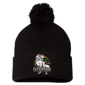 Dinosaur Fatherhood Is A Walk In The Park Fathers Pom Pom 12in Knit Beanie