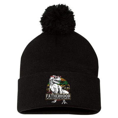 Dinosaur Fatherhood Is A Walk In The Park Fathers Pom Pom 12in Knit Beanie