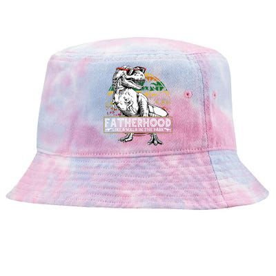 Dinosaur Fatherhood Is A Walk In The Park Fathers Tie-Dyed Bucket Hat