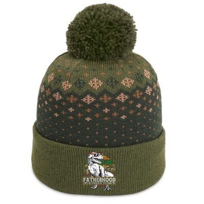 Dinosaur Fatherhood Is A Walk In The Park Fathers The Baniff Cuffed Pom Beanie