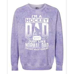 Dad Father Ice Hockey Ice Hockey Goalie Ice Hockey Player Gift Colorblast Crewneck Sweatshirt