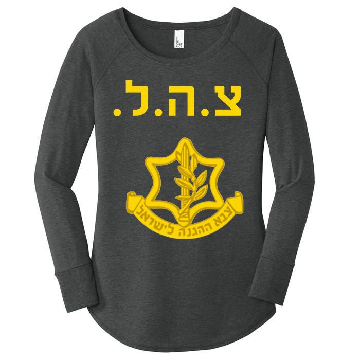 Defense Forces IDF Tzahal Krav Maga Israel Women's Perfect Tri Tunic Long Sleeve Shirt