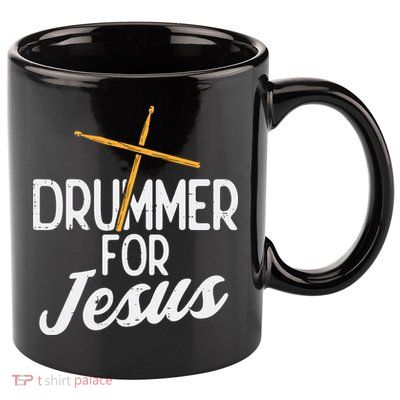 Drummer For Jesus God Drumming Christian Men 11oz C Handle Ceramic Mug