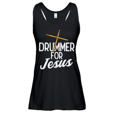 Drummer For Jesus God Drumming Christian Men Ladies Essential Flowy Tank