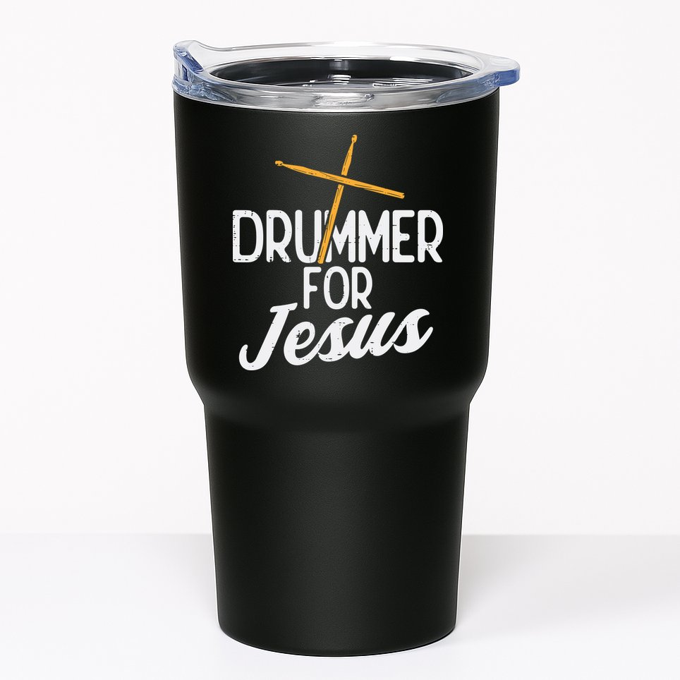 Drummer For Jesus God Drumming Christian Men Tumbler