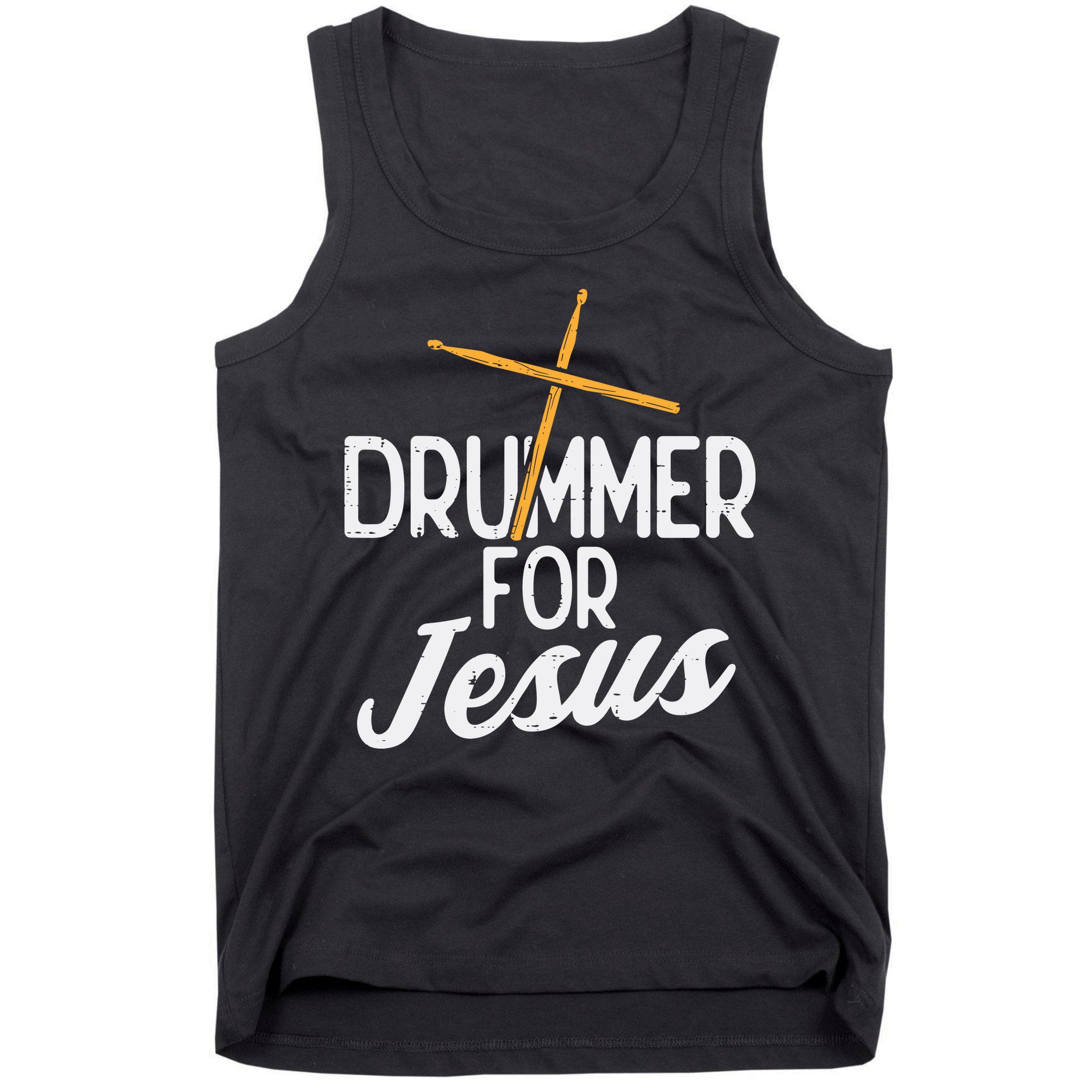 Drummer For Jesus God Drumming Christian Men Tank Top