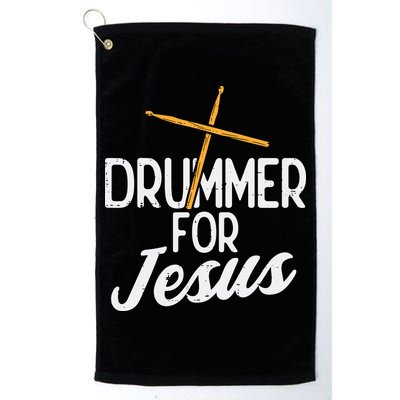 Drummer For Jesus God Drumming Christian Men Golf Towel