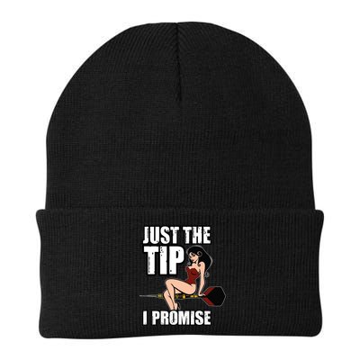 Darts Funny Just The Tip I Promise Sexy Pinup Cute Gift Knit Cap Winter Beanie