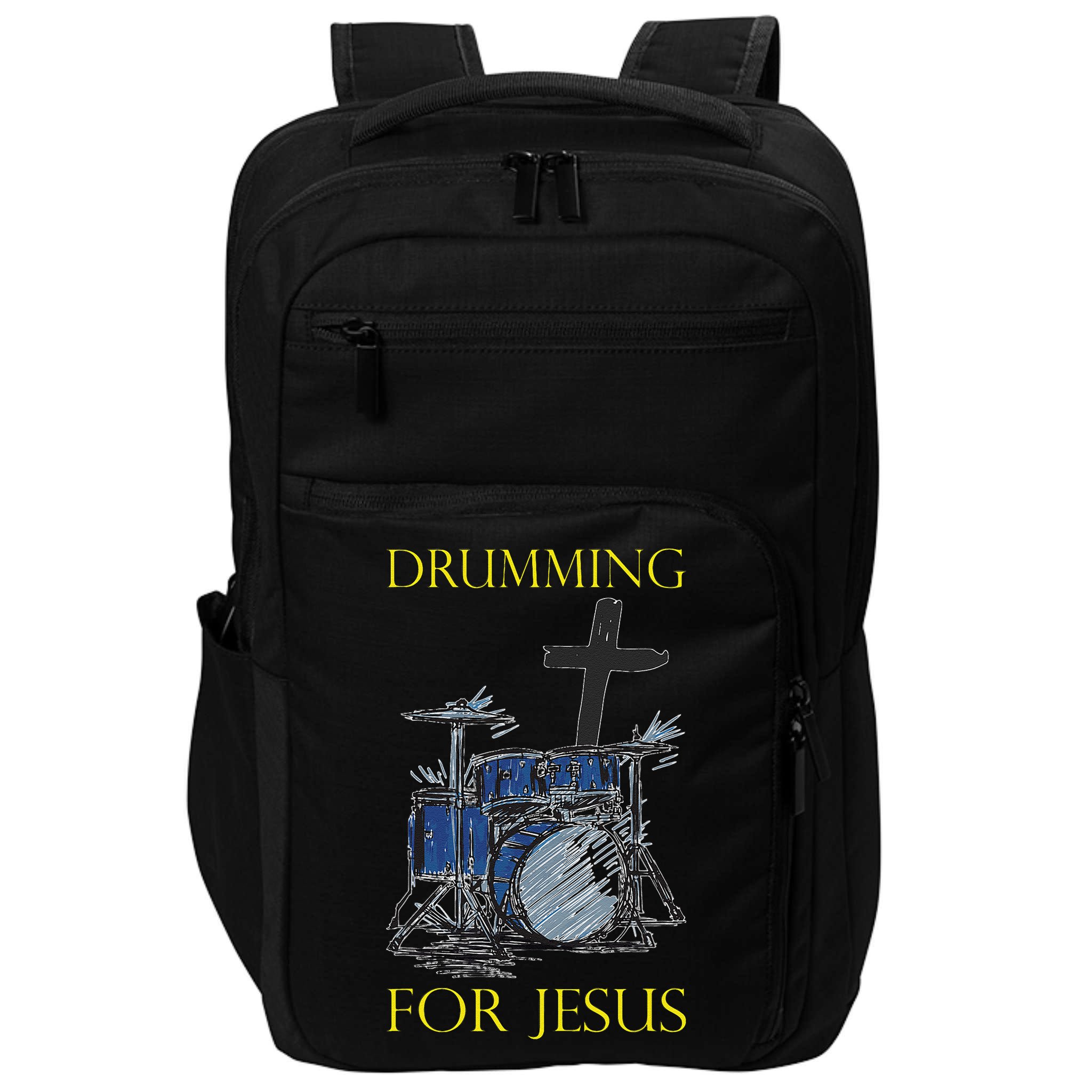 Drumming For Jesus Drummer Drums Impact Tech Backpack