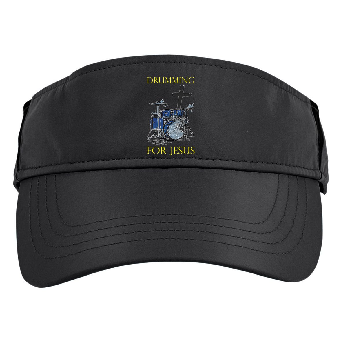 Drumming For Jesus Drummer Drums Adult Drive Performance Visor