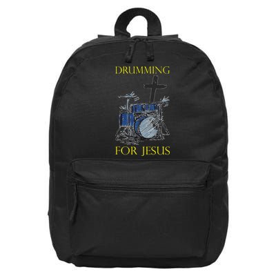 Drumming For Jesus Drummer Drums 16 in Basic Backpack