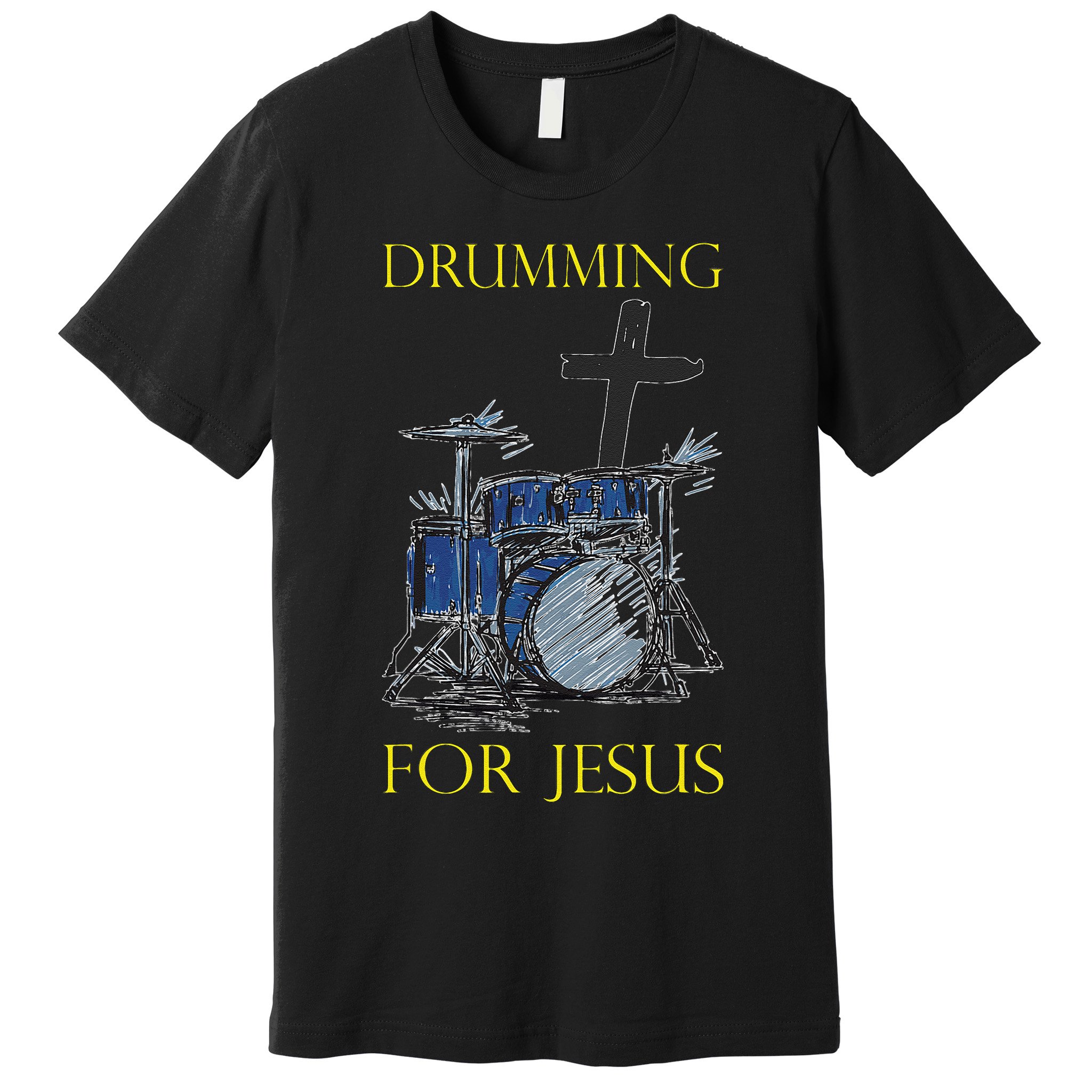 Drumming For Jesus Drummer Drums Premium T-Shirt