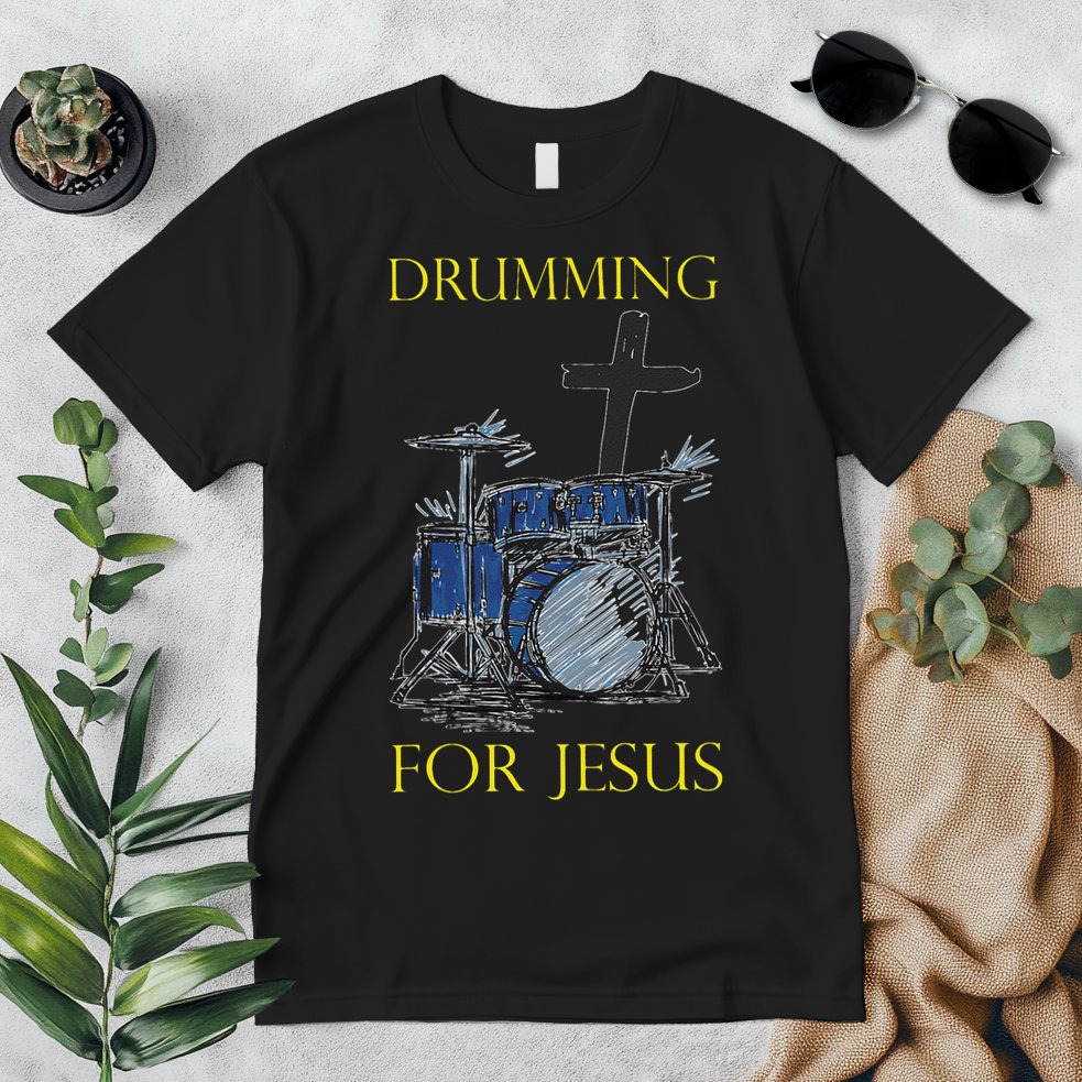 Drumming For Jesus Drummer Drums Premium T-Shirt