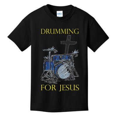 Drumming For Jesus Drummer Drums Kids T-Shirt