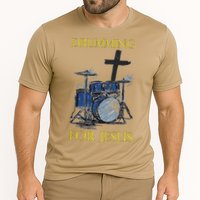 Drumming For Jesus Drummer Drums Cooling Performance Crew T-Shirt