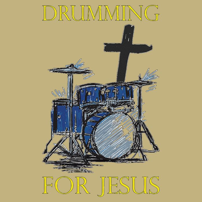 Drumming For Jesus Drummer Drums Cooling Performance Crew T-Shirt