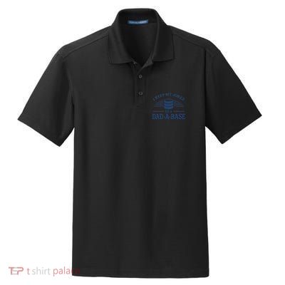 Dad-A-Base Funny Joke Storage Dry Zone Grid Polo