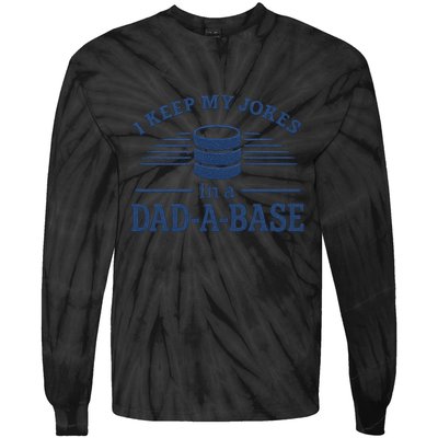 Dad-A-Base Funny Joke Storage Tie-Dye Long Sleeve Shirt