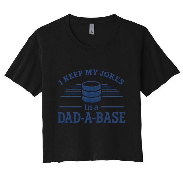 Dad-A-Base Funny Joke Storage Crop Top