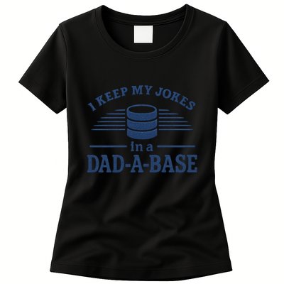 Dad-A-Base Funny Joke Storage Womens T-Shirt