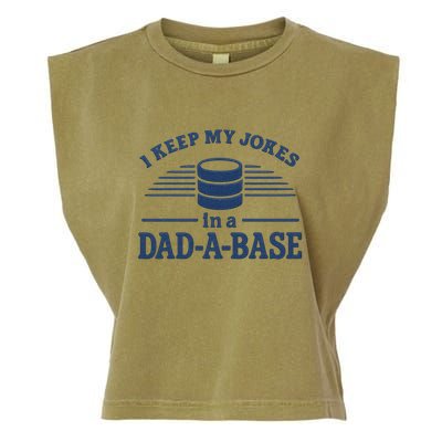 Dad-A-Base Funny Joke Storage Garment-Dyed Women's Muscle Tee