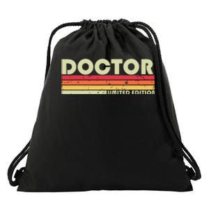 Doctor Funny Job Title Profession Birthday Worker Idea Drawstring Bag