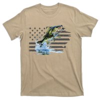 Distressed Flag Jumping Largemouth Bass T-Shirt