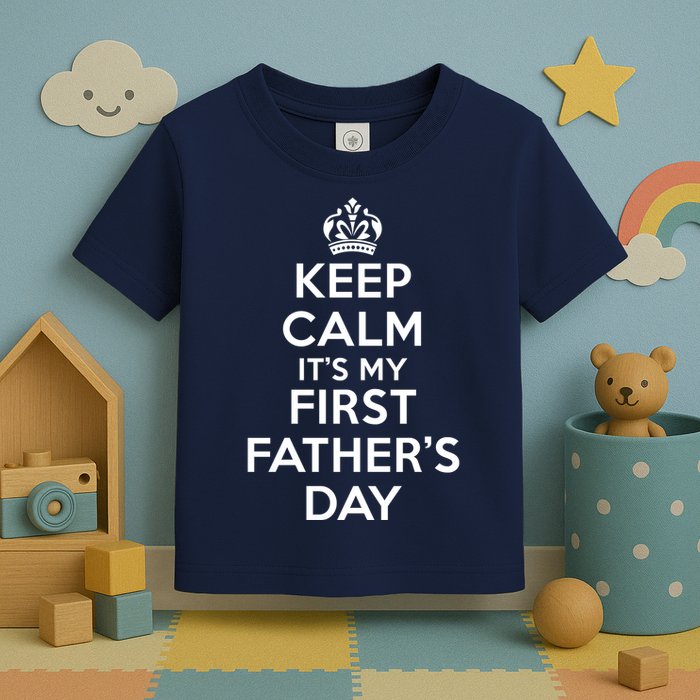 Keep Calm ItS My First FatherS Day Funny Toddler T-Shirt
