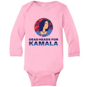 Deadheads For Kamala Baby Long Sleeve Bodysuit