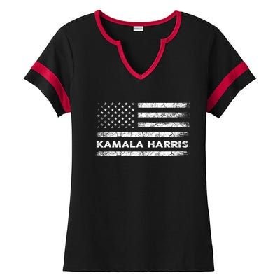 Democrats For Kamala Harris 2024 Ladies Halftime Notch Neck Tee