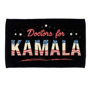 Doctors For Kamala Patriotic American Tim Walz Kamala Harris Microfiber Hand Towel