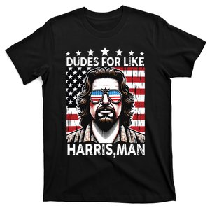 Dudes For Like Harris Man White Dude For Kamala Harris 2024 T-Shirt