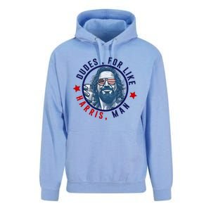 Dudes For Like Harris Man Funny White Dudes For Harris 2024 Unisex Surf Hoodie