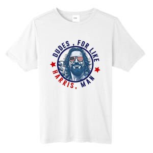 Dudes For Like Harris Man Funny White Dudes For Harris 2024 Tall Fusion ChromaSoft Performance T-Shirt