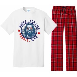 Dudes For Like Harris Man Funny White Dudes For Harris 2024 Pajama Set