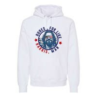 Dudes For Like Harris Man Funny White Dudes For Harris 2024 Premium Hoodie