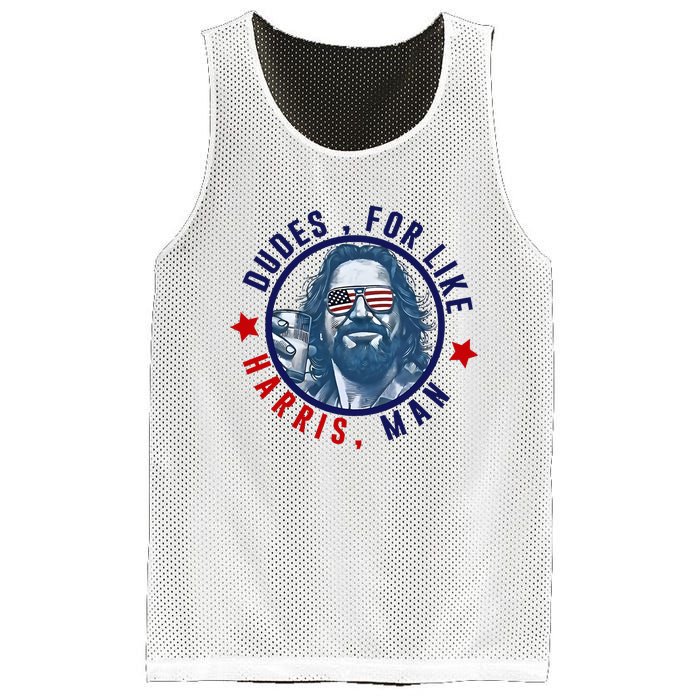 Dudes For Like Harris Man Funny White Dudes For Harris 2024 Mesh Reversible Basketball Jersey Tank