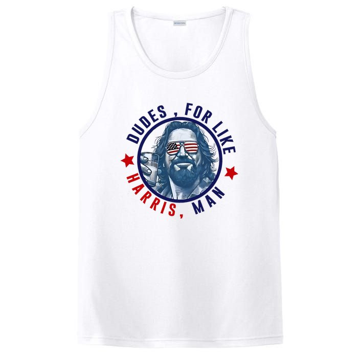 Dudes For Like Harris Man Funny White Dudes For Harris 2024 PosiCharge Competitor Tank