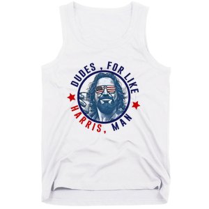 Dudes For Like Harris Man Funny White Dudes For Harris 2024 Tank Top