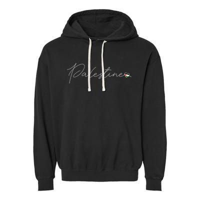 Dawlat Filastin Love Palestinian Flag Heart On Palestine Gift Garment-Dyed Fleece Hoodie