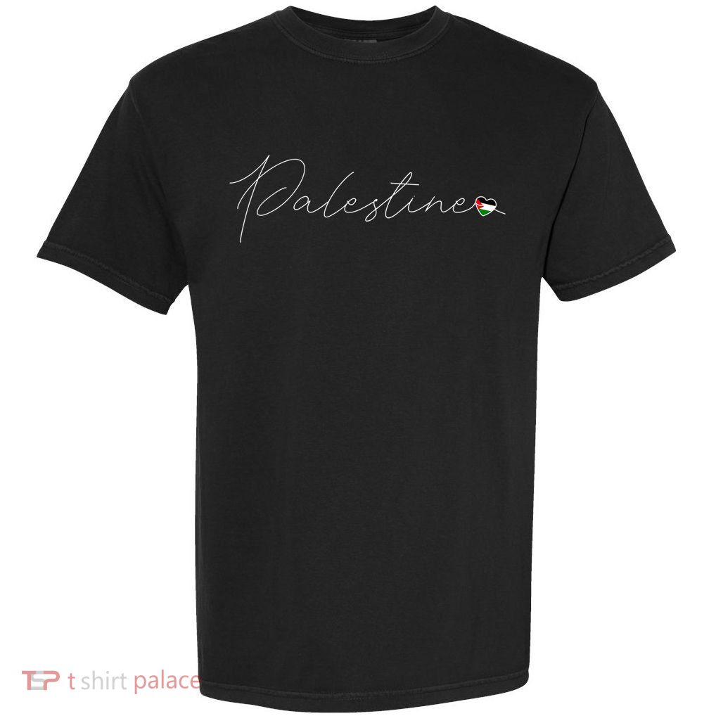 Dawlat Filastin Love Palestinian Flag Heart On Palestine Gift Garment-Dyed Heavyweight T-Shirt