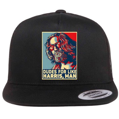 Dudes For Like Harris Man Vote Kamala For President Flatbill Hat