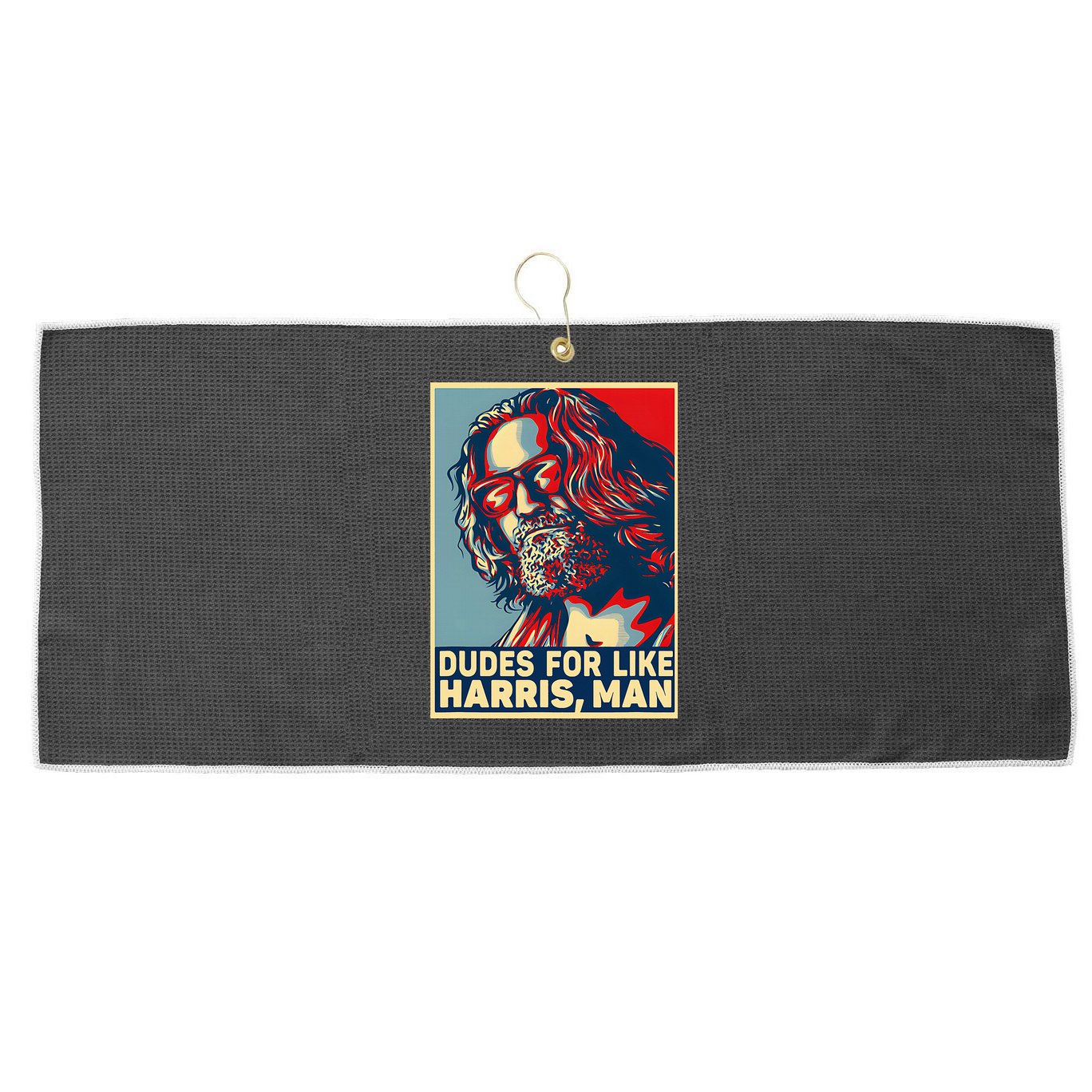 Dudes For Like Harris Man Vote Kamala For President Large Microfiber Waffle Golf Towel