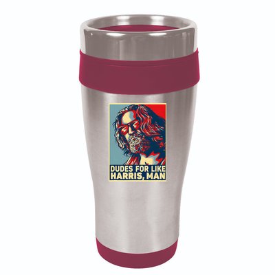 Dudes For Like Harris Man Vote Kamala For President 16oz Travel Tumbler